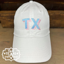 Load image into Gallery viewer, TX Two Tone Block Font Baseball Hat
