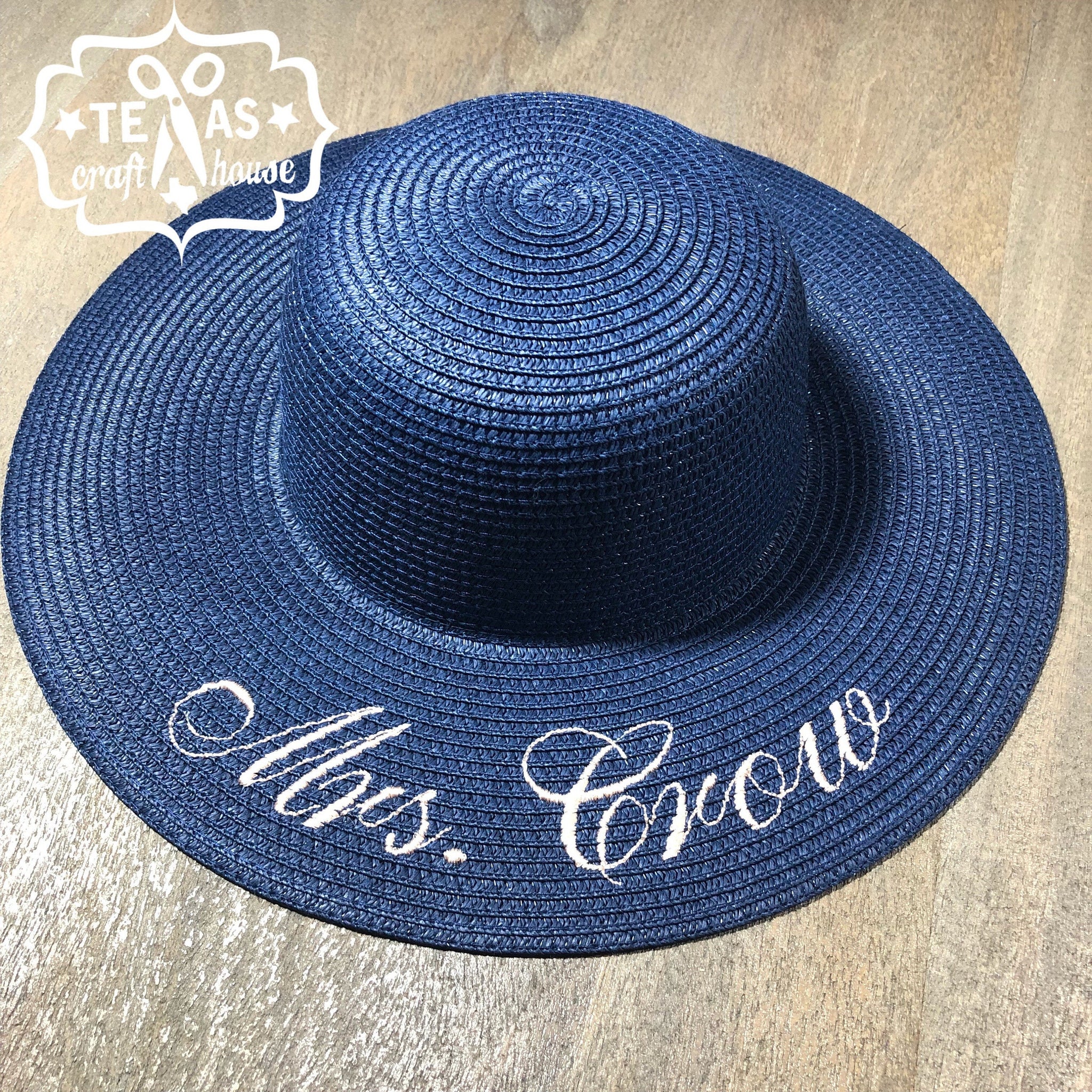 Monogrammed sun hats on sale