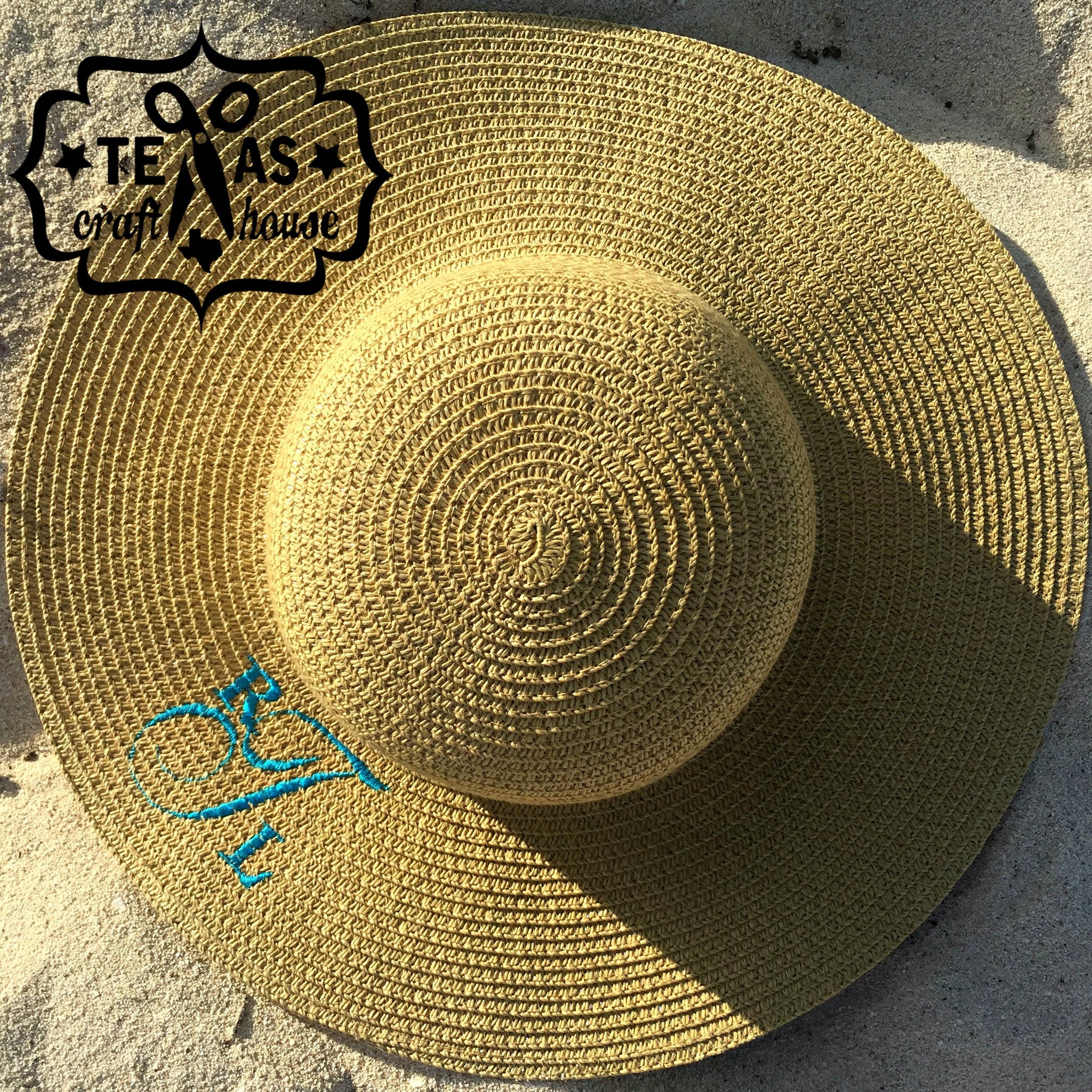 Custom Monogram Last Name Beach Sun Hats Personalized Sun Hat Monogrammed Sun Hat Sun Hat